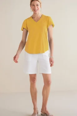 Soft Surroundings Philippa Gauze Sleeve Tee| Tops
