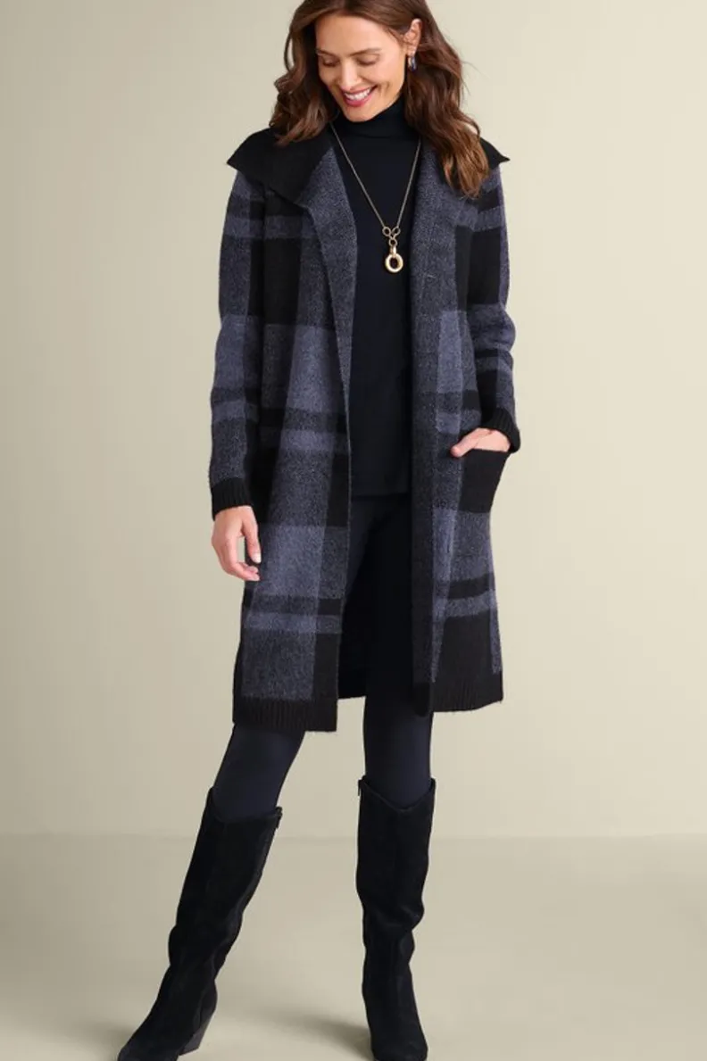 Soft Surroundings Posh Plaid Cardigan| Sweaters & Cardigans