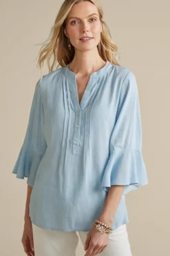 Soft Surroundings Raisa Linen Blend Top| Tops