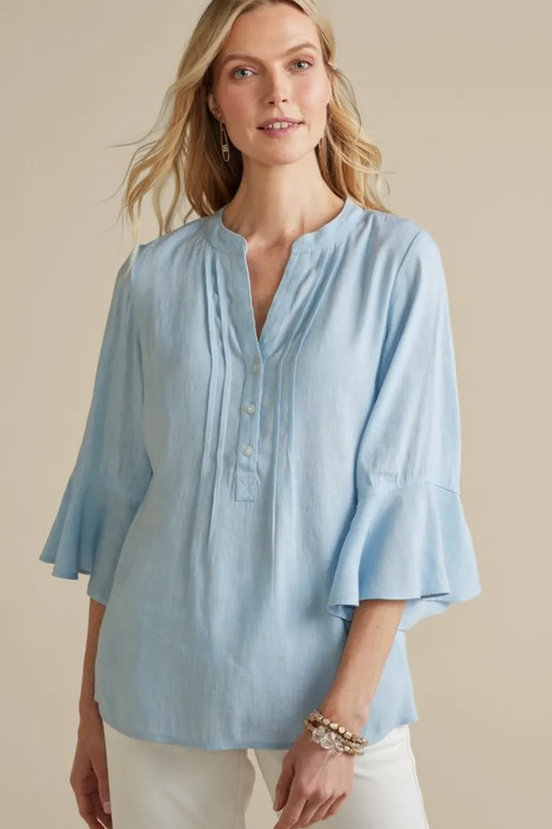 Soft Surroundings Raisa Linen Blend Top| Tops