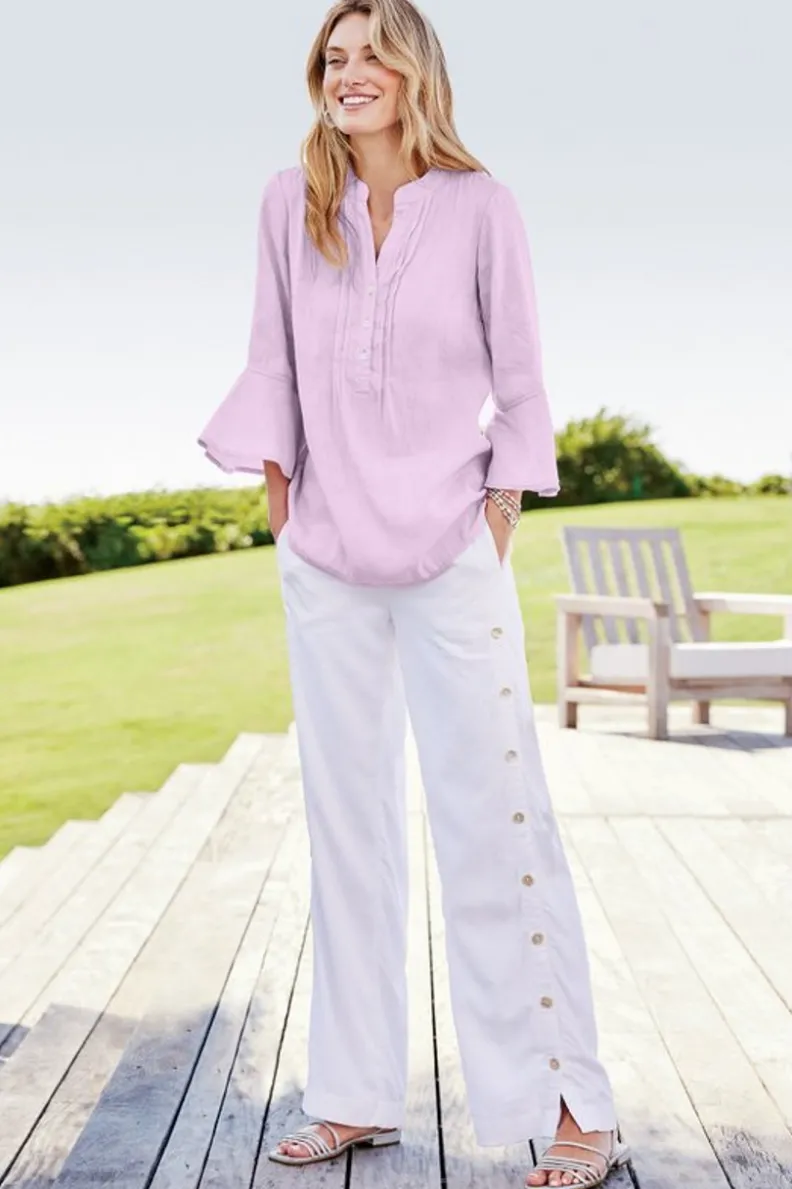 Soft Surroundings Raisa Linen Blend Top| Tops