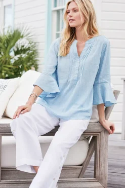 Soft Surroundings Raisa Linen Blend Top| Tops