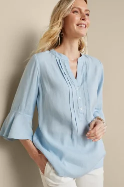 Soft Surroundings Raisa Linen Blend Top| Tops