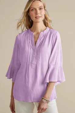 Soft Surroundings Raisa Linen Blend Top| Tops