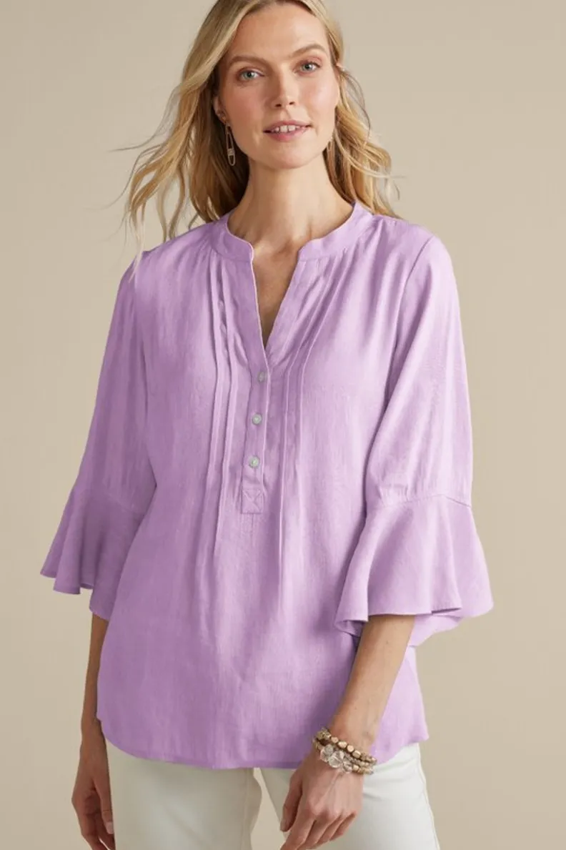 Soft Surroundings Raisa Linen Blend Top| Tops