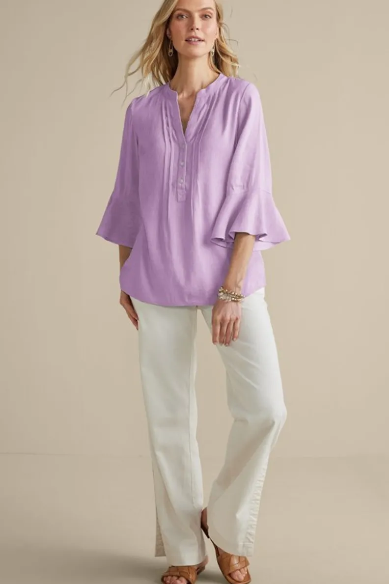 Soft Surroundings Raisa Linen Blend Top| Tops