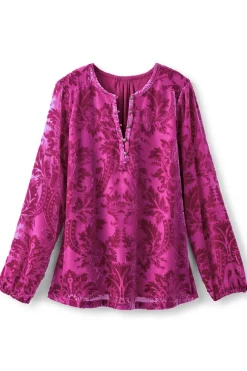 Soft Surroundings Reesha Velvet Top| Tops