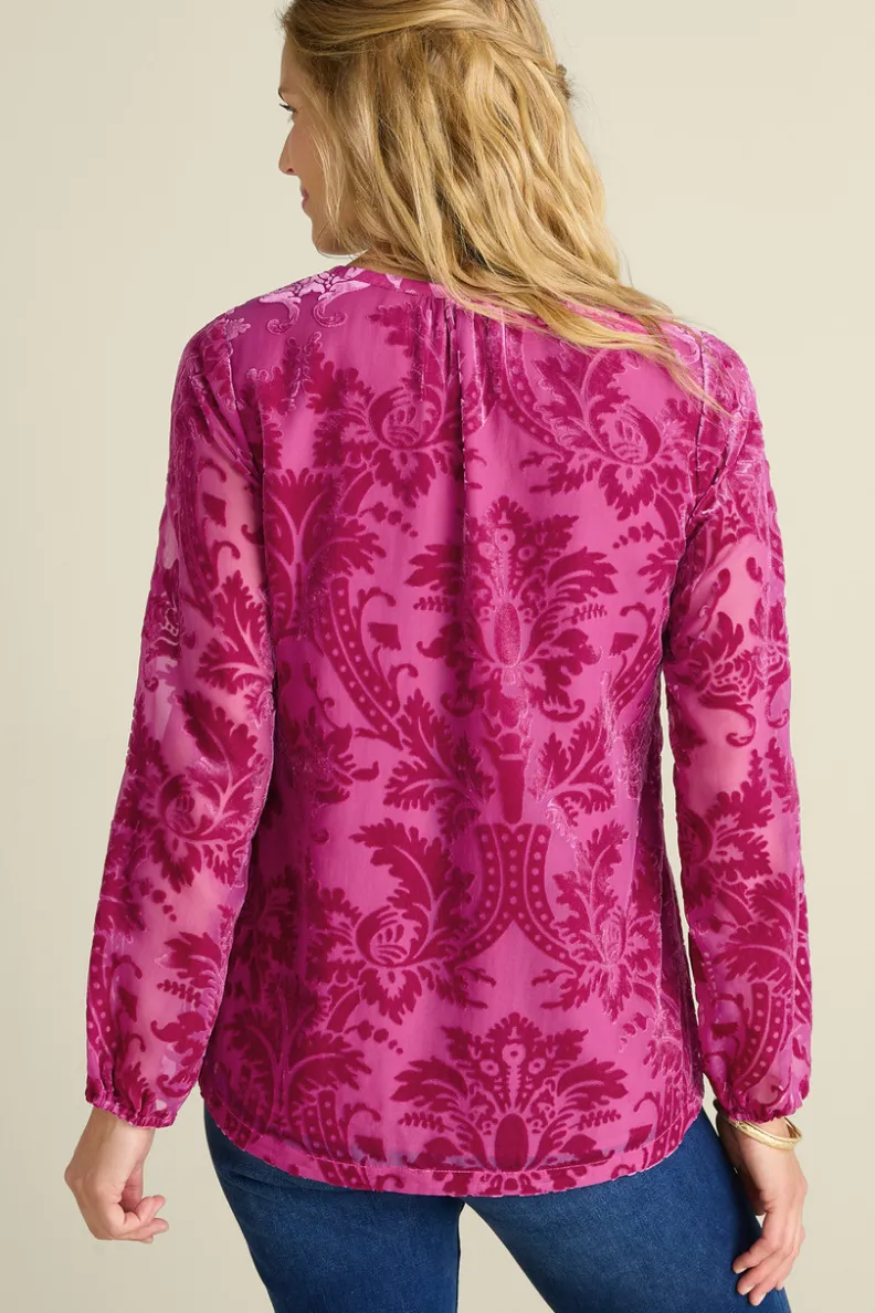Soft Surroundings Reesha Velvet Top| Tops