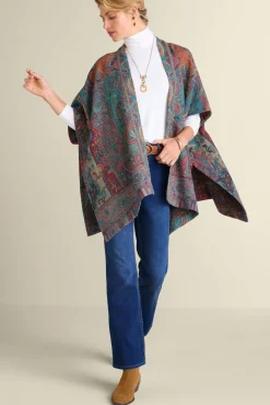 Soft Surroundings Rhea Woven Kimono Wrap| Scarves & Wraps