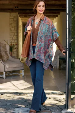 Soft Surroundings Rhea Woven Kimono Wrap| Scarves & Wraps
