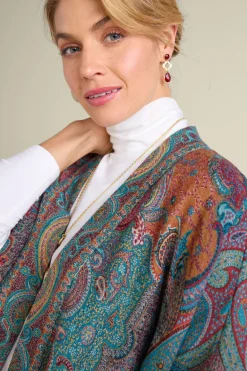 Soft Surroundings Rhea Woven Kimono Wrap| Scarves & Wraps