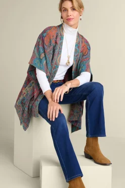 Soft Surroundings Rhea Woven Kimono Wrap| Scarves & Wraps
