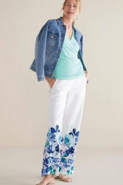 Soft Surroundings Ronna Linen Blend Wide Leg Pants| Pants