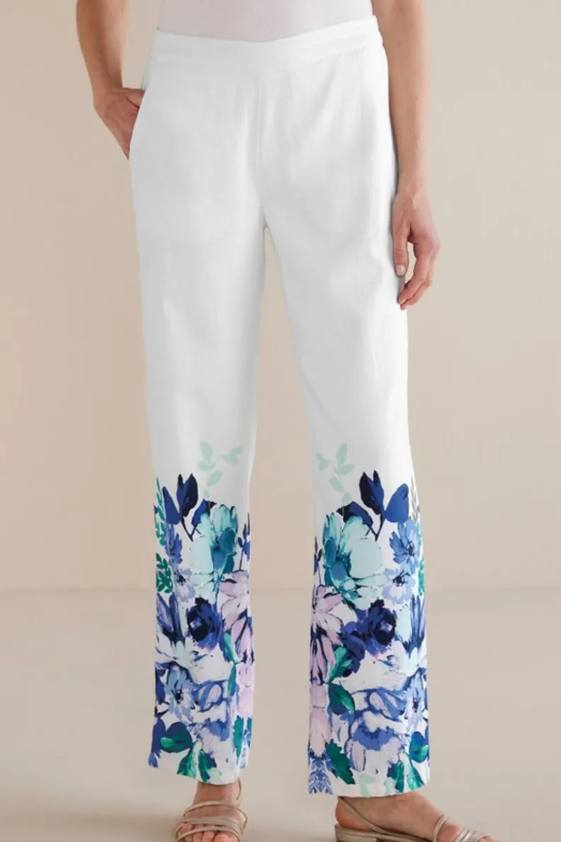 Soft Surroundings Ronna Linen Blend Wide Leg Pants| Pants