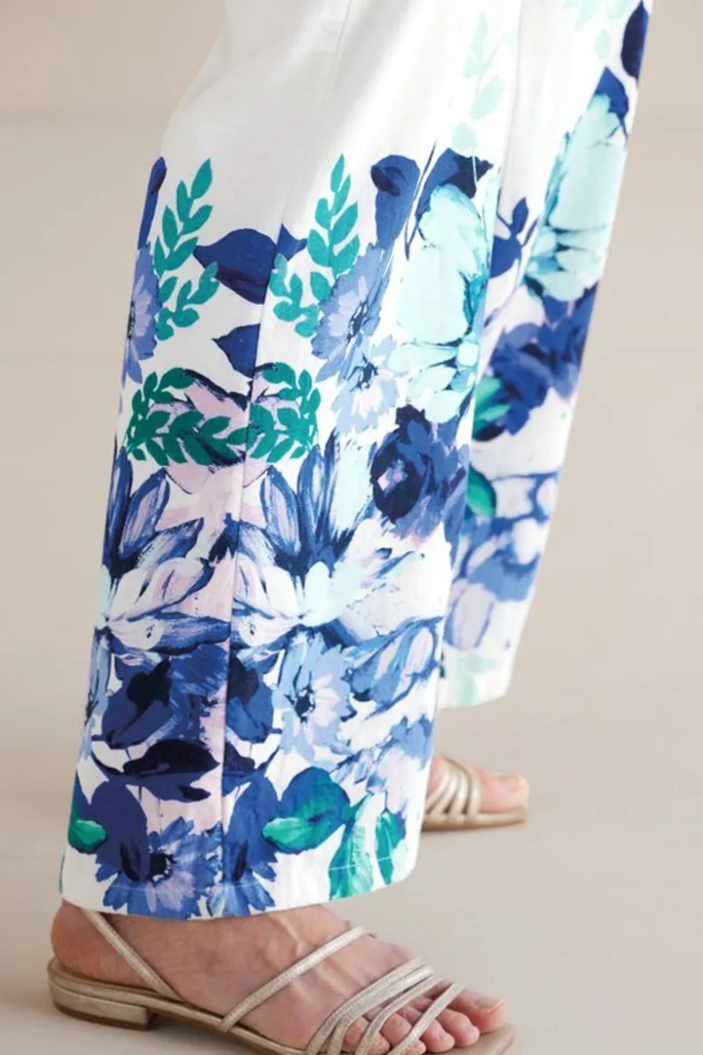 Soft Surroundings Ronna Linen Blend Wide Leg Pants| Pants