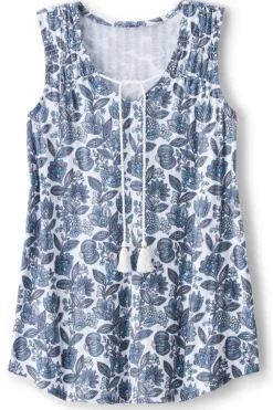 Soft Surroundings Roxie Printed Pointelle Tank| Tops