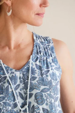 Soft Surroundings Roxie Printed Pointelle Tank| Tops