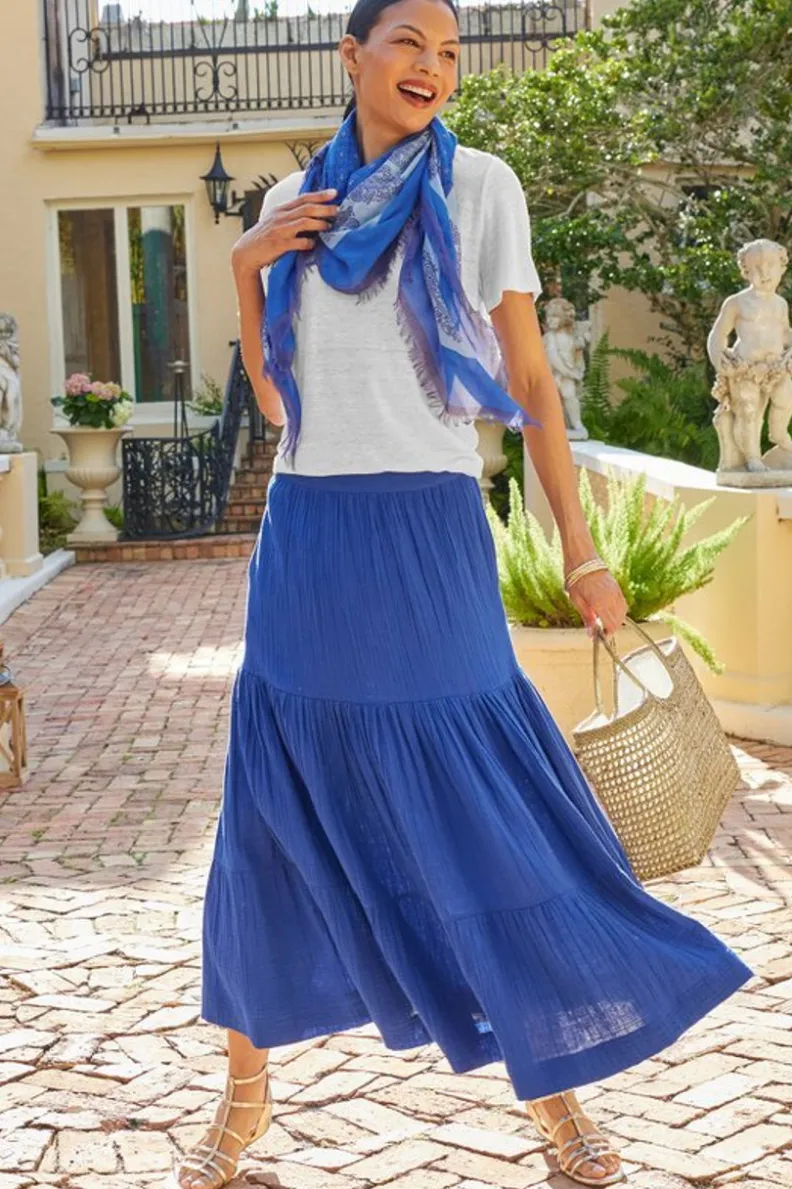 Soft Surroundings Ruari Gauze Maxi Skirt| Skirts