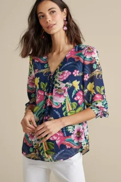 Soft Surroundings Samantha Georgette Top| Tops
