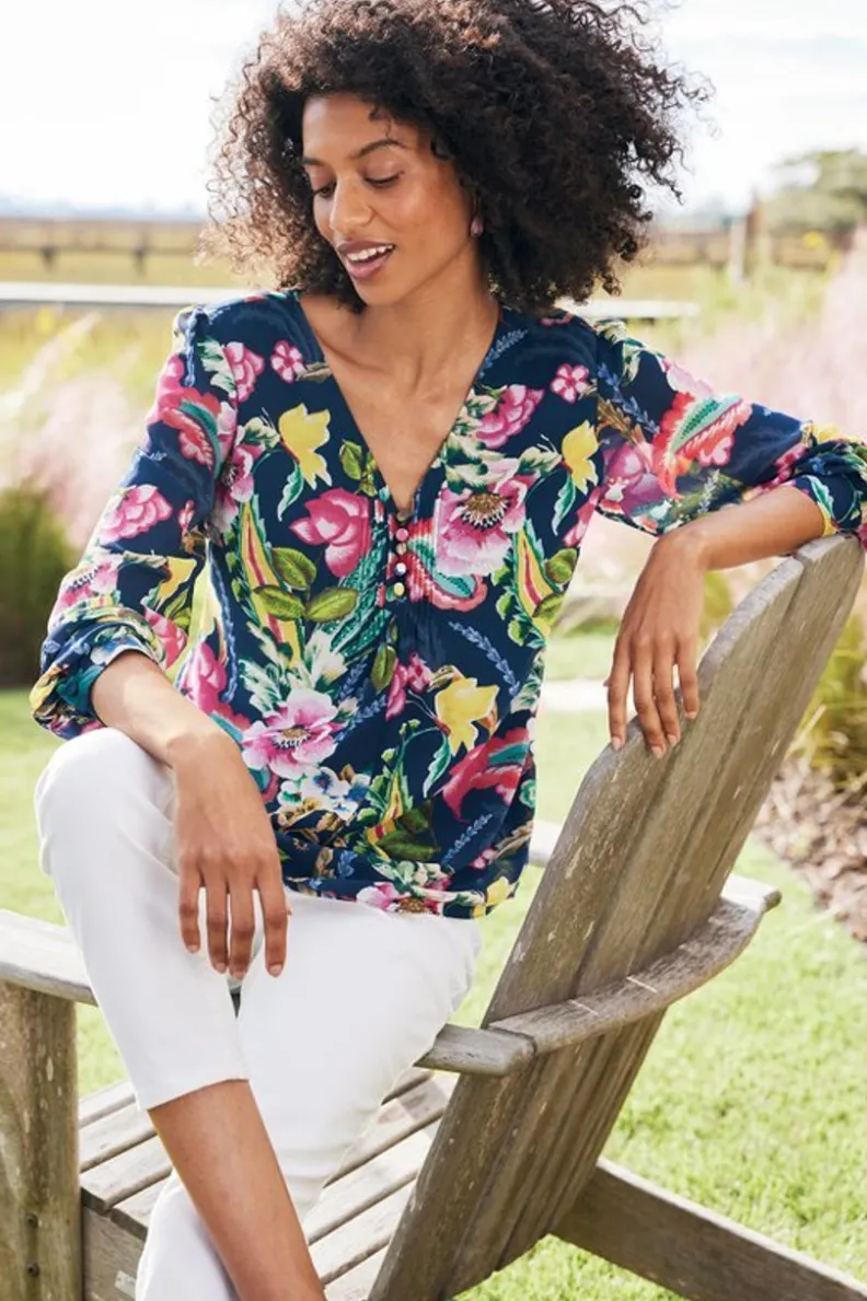 Soft Surroundings Samantha Georgette Top| Tops