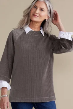 Soft Surroundings Samina Corduroy Pullover| Tops