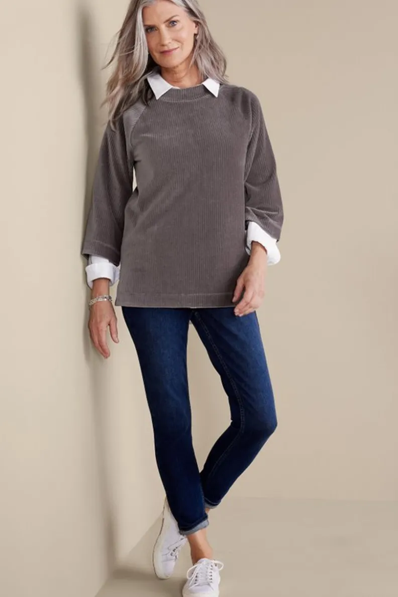 Soft Surroundings Samina Corduroy Pullover| Tops