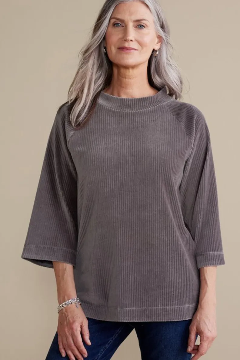 Soft Surroundings Samina Corduroy Pullover| Tops