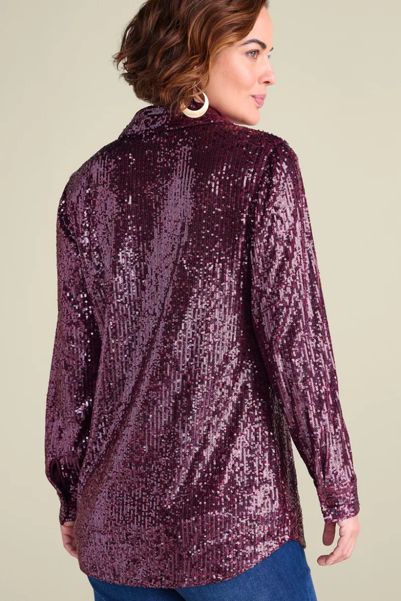 Soft Surroundings Sancerre Sequin Shirt| Tops