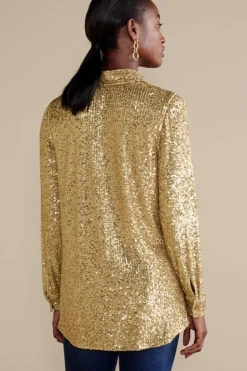 Soft Surroundings Sancerre Sequin Shirt| Tops