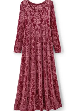 Soft Surroundings Santiago Embossed Velvet Dress| Dresses