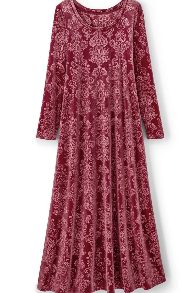 Soft Surroundings Santiago Embossed Velvet Dress| Dresses
