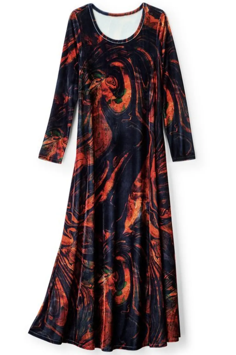 Soft Surroundings Santiago Stretch Velvet Dress| Dresses