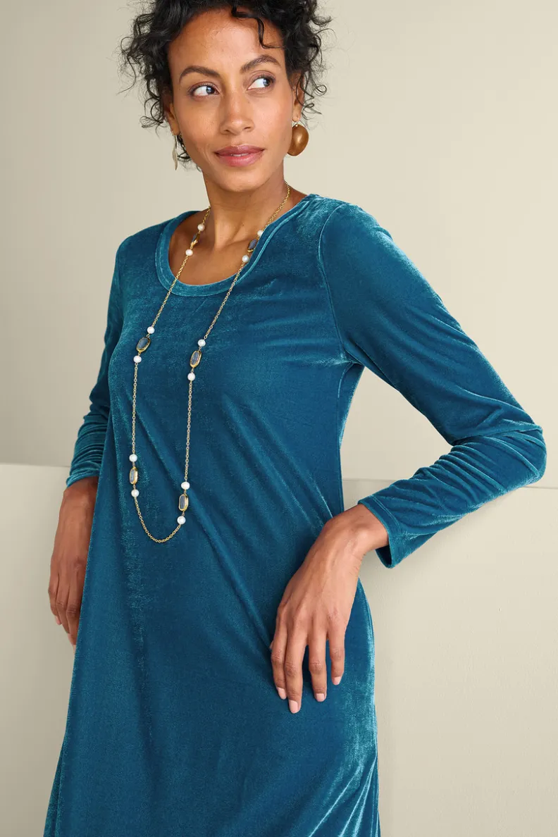 Soft Surroundings Santiago Stretch Velvet Dress| Dresses