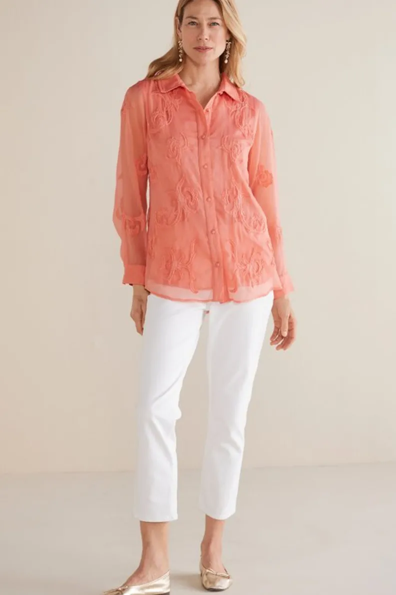 Soft Surroundings Savannah Embellished Tunic| Tops