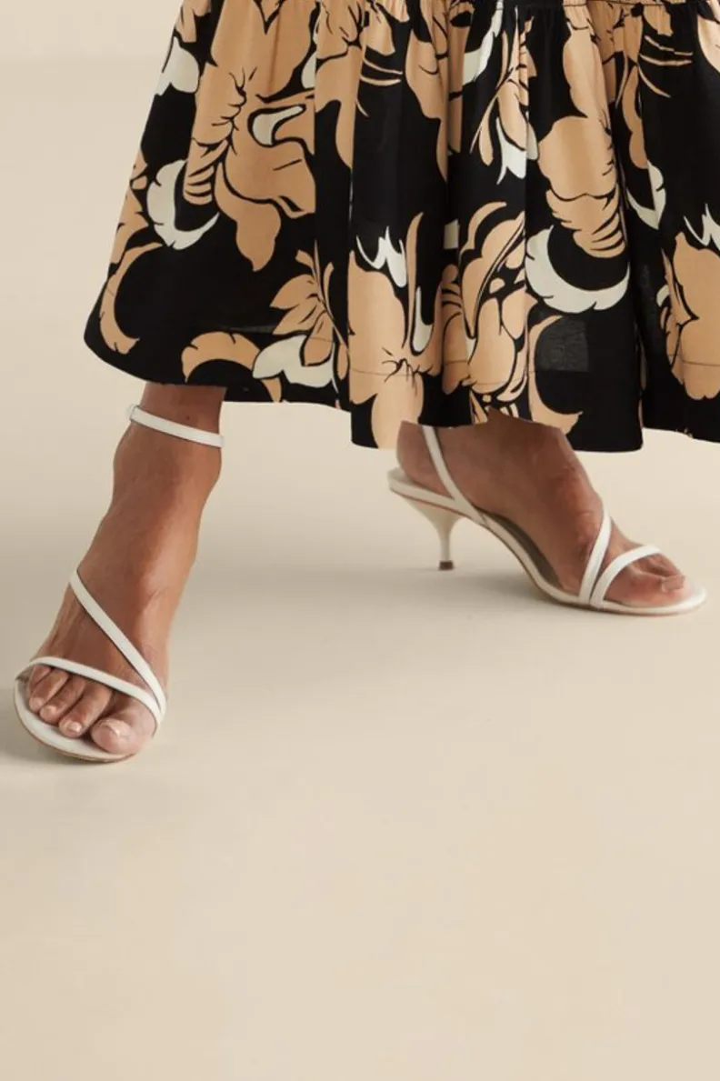 Soft Surroundings Schutz Helene Kitten Heel Sandal| Shoes