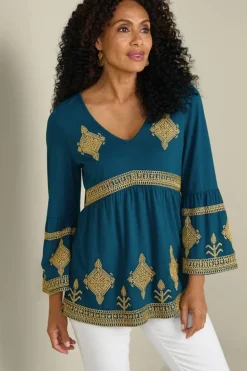 Soft Surroundings Setara 3/4 Sleeve Top| Tops
