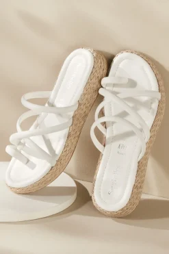 Soft Surroundings Seychelles Rule The World Strappy Slide| Shoes