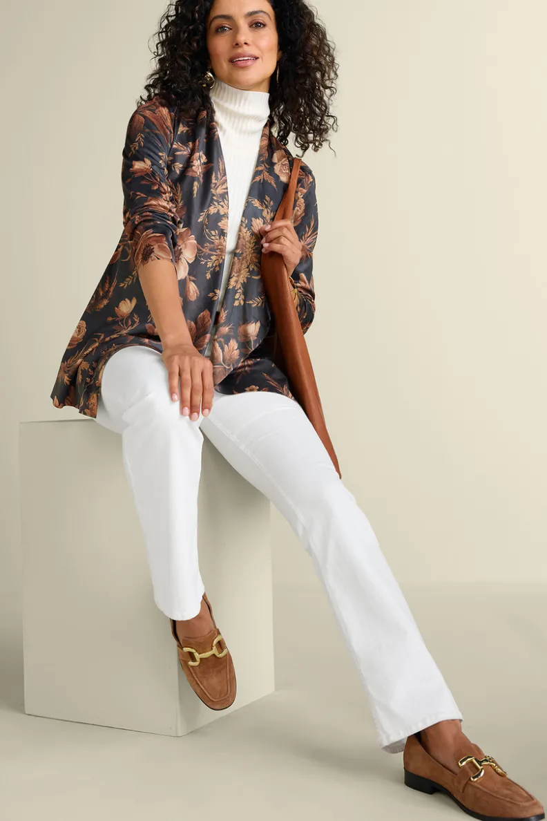 Soft Surroundings Shape Drape Faux Suede Jacket| Toppers|Jackets & Coats