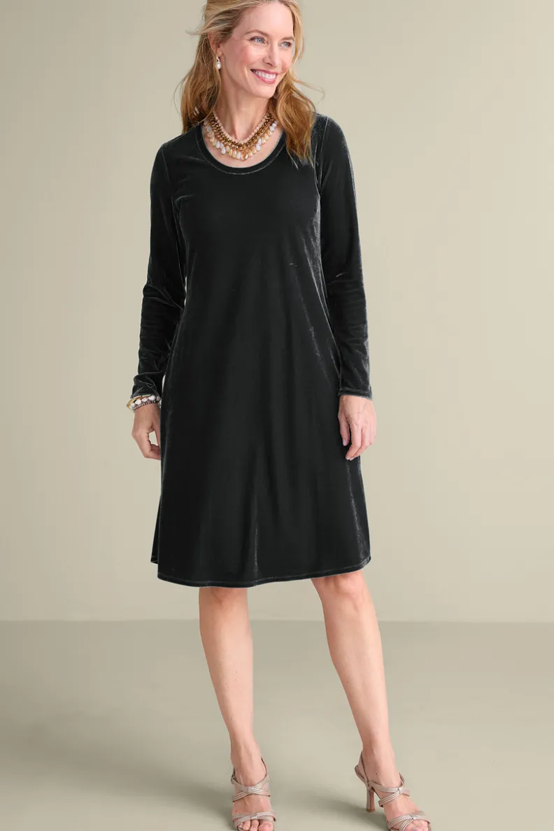 Soft Surroundings Short Santiago Velvet Dress| Dresses