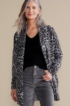 Soft Surroundings Sibyl Cashmere Printed Cardigan| Tops|Sweaters & Cardigans