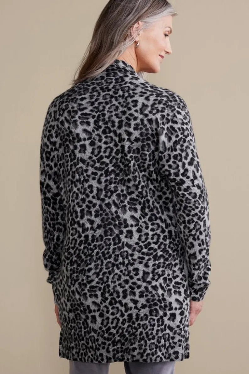 Soft Surroundings Sibyl Cashmere Printed Cardigan| Tops|Sweaters & Cardigans