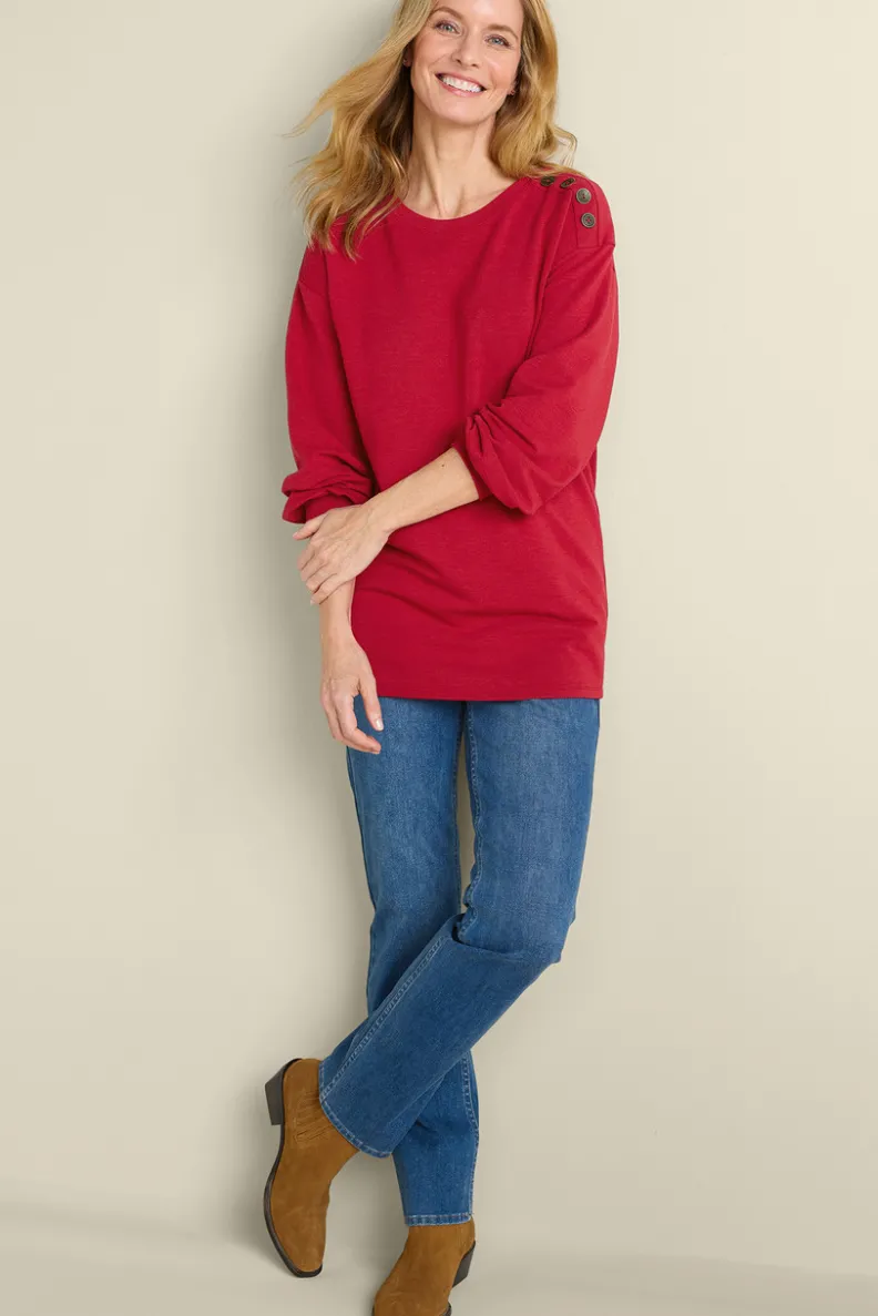 Soft Surroundings Siesta Soft Button Shoulder Tunic| Tops