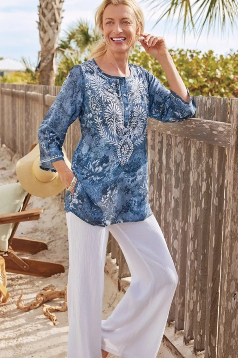 Soft Surroundings Silvia Embroidered Tunic| Tops|Tunics & Leggings