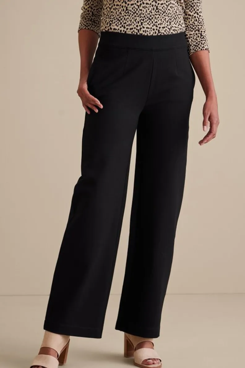 Soft Surroundings Soft Essential Ponte Wide Leg Pants| Pants