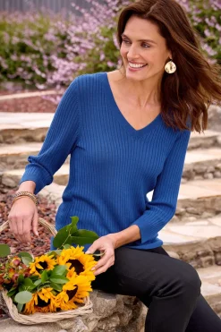 Soft Surroundings Soft Essential Ribbed Linnie Sweater| Sweaters & Cardigans