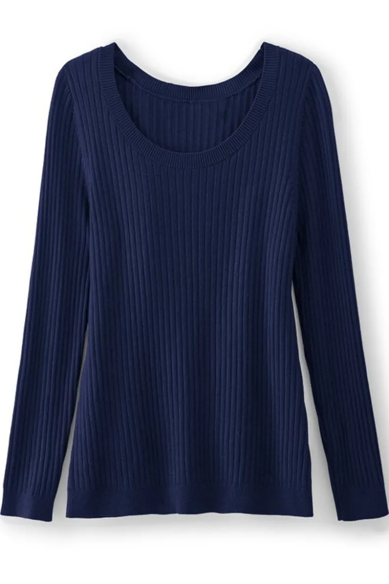 Soft Surroundings Soft Essential Ribbed Pullover Sweater| Tops|Sweaters & Cardigans