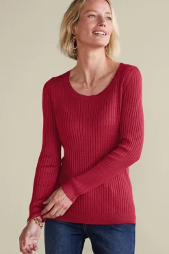Soft Surroundings Soft Essential Ribbed Pullover Sweater| Tops|Sweaters & Cardigans