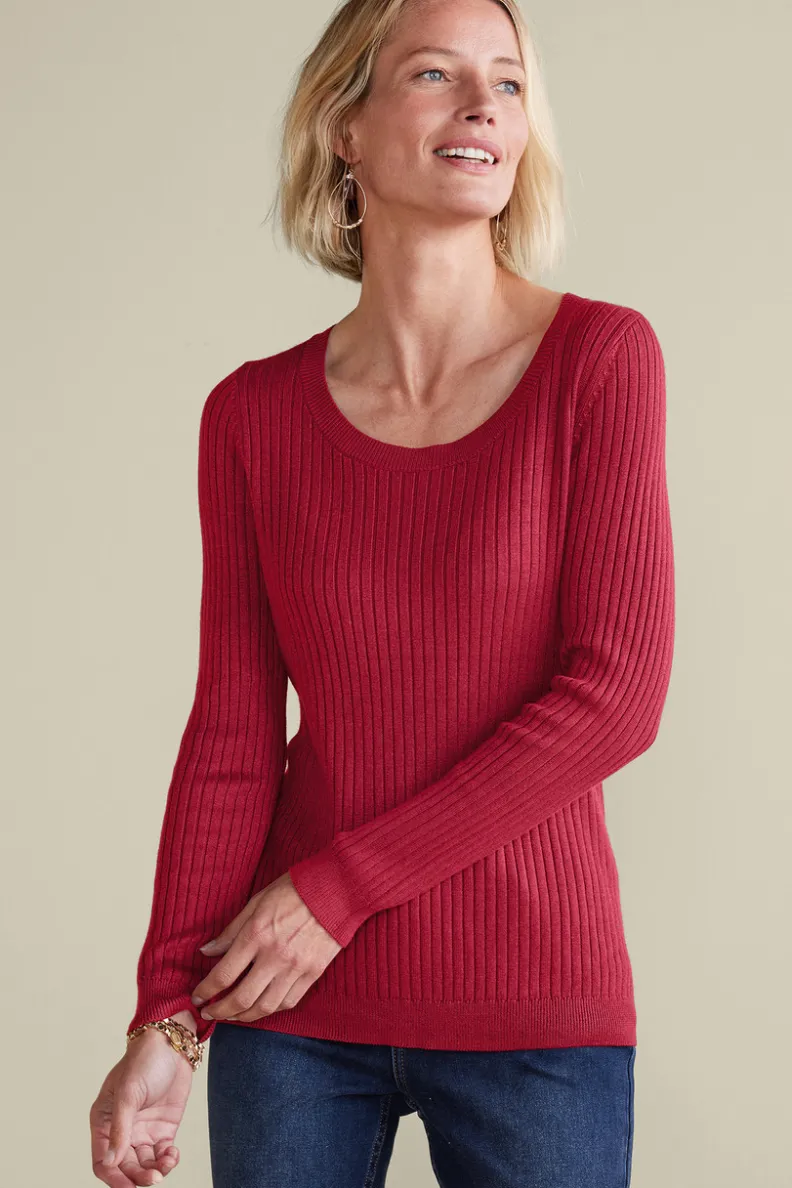 Soft Surroundings Soft Essential Ribbed Pullover Sweater| Tops|Sweaters & Cardigans