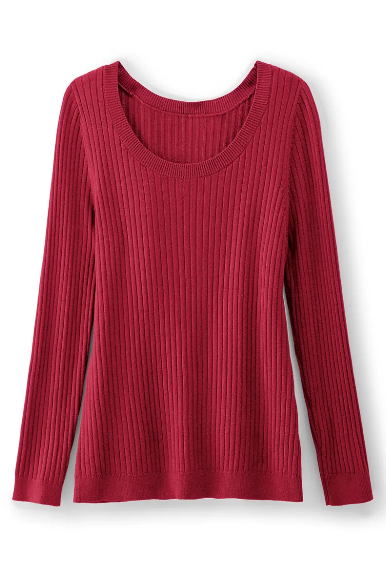 Soft Surroundings Soft Essential Ribbed Pullover Sweater| Tops|Sweaters & Cardigans