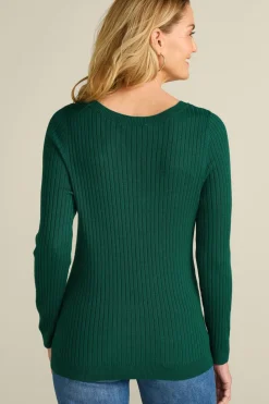 Soft Surroundings Soft Essential Ribbed Pullover Sweater| Tops|Sweaters & Cardigans